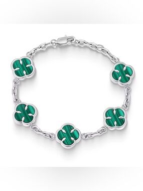 Clover Bracelet with Green Accents